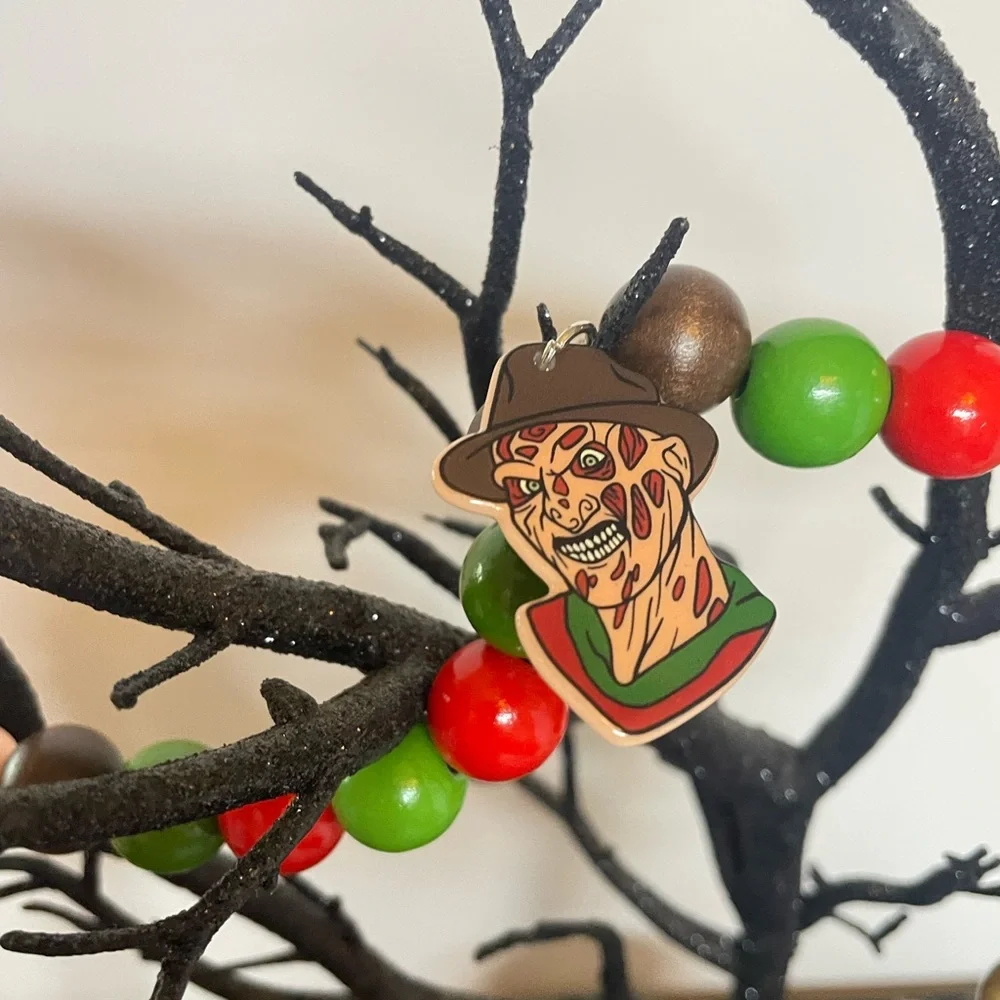 Halloween Decoration Freddy Krueger Nightmare on Elm Street inspired garland tie